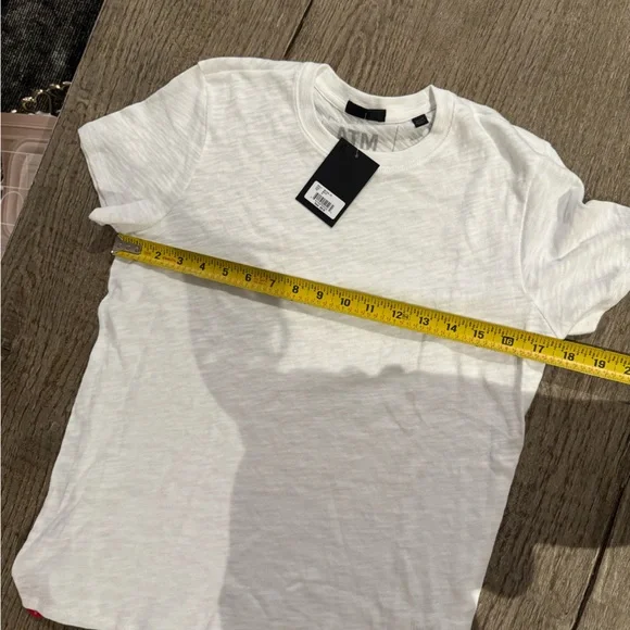 ATM Schoolboy Short Sleeve Tee Shirt in White. - Picture 5 of 8